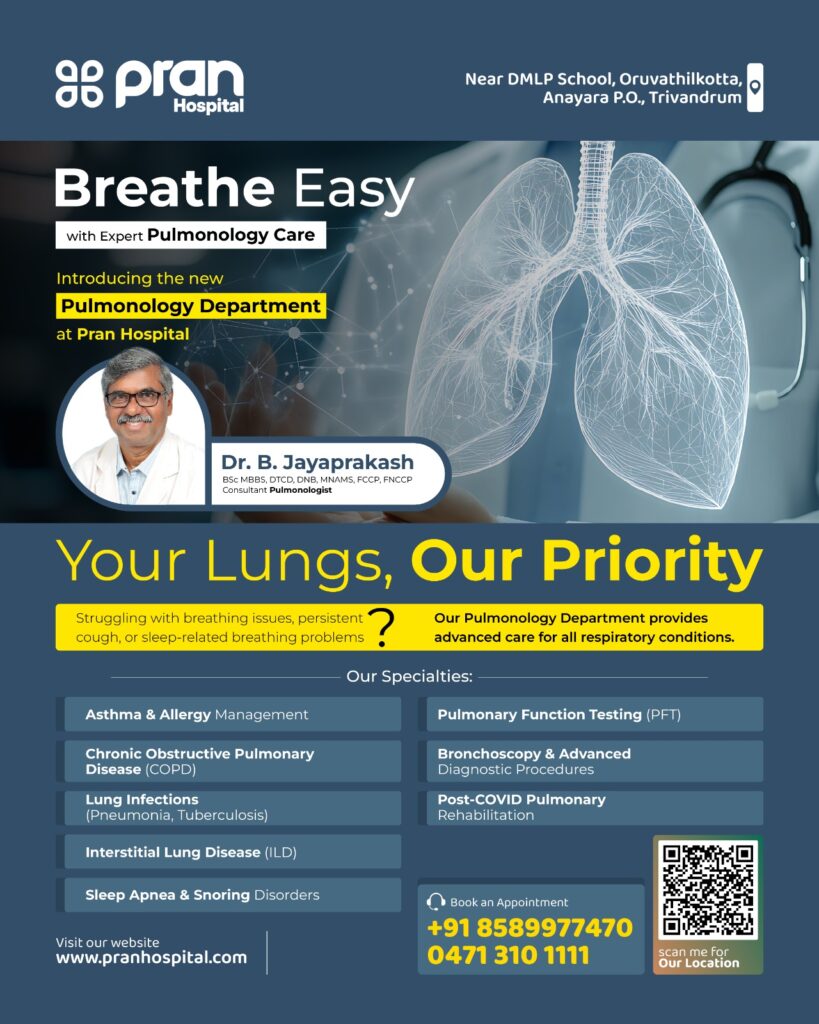 Breathe Easy with Expert Pulmonology Care, Introducing the new Pulmonology Department at Pran Hospital